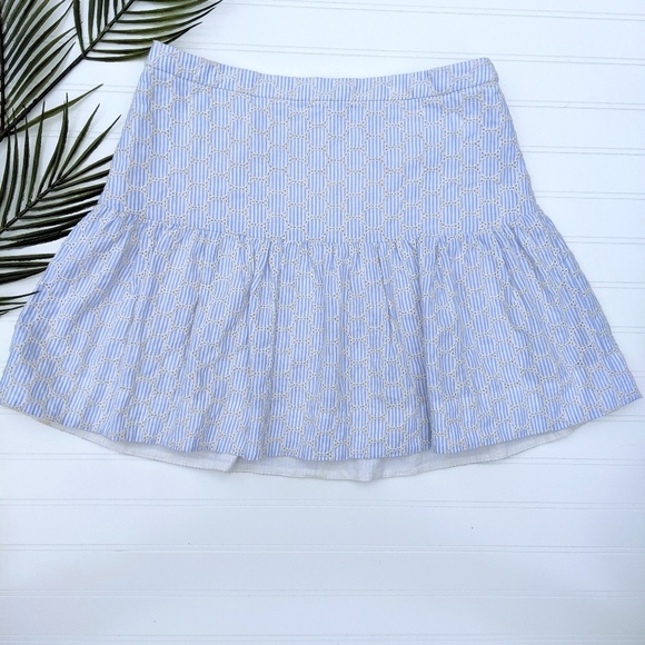 J. Crew Dresses & Skirts - J. Crew Blue/White Striped Eyelet Skirt